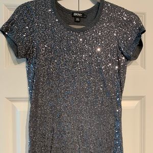 Sequined t-shirt. Perfect for New Year’s Eve!